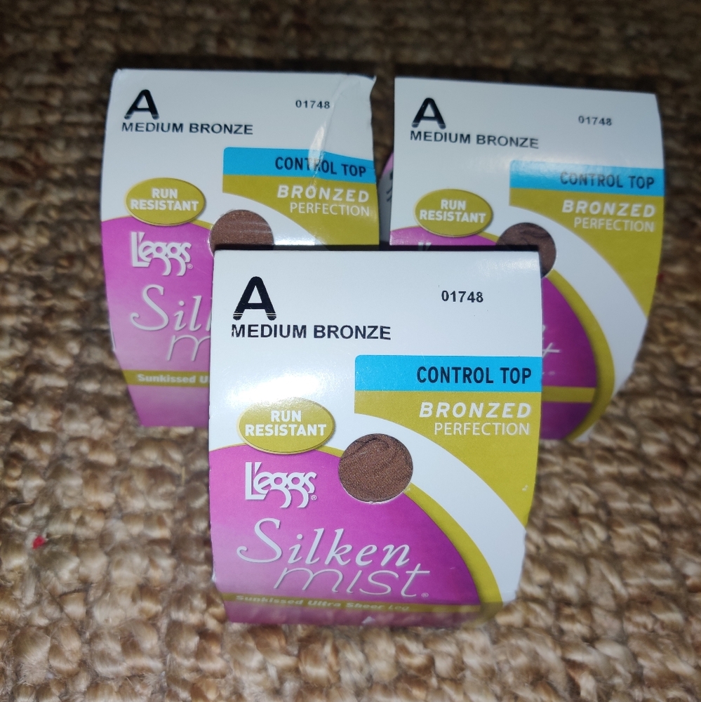 3 L'eggs pantyhose size A Sheer beige